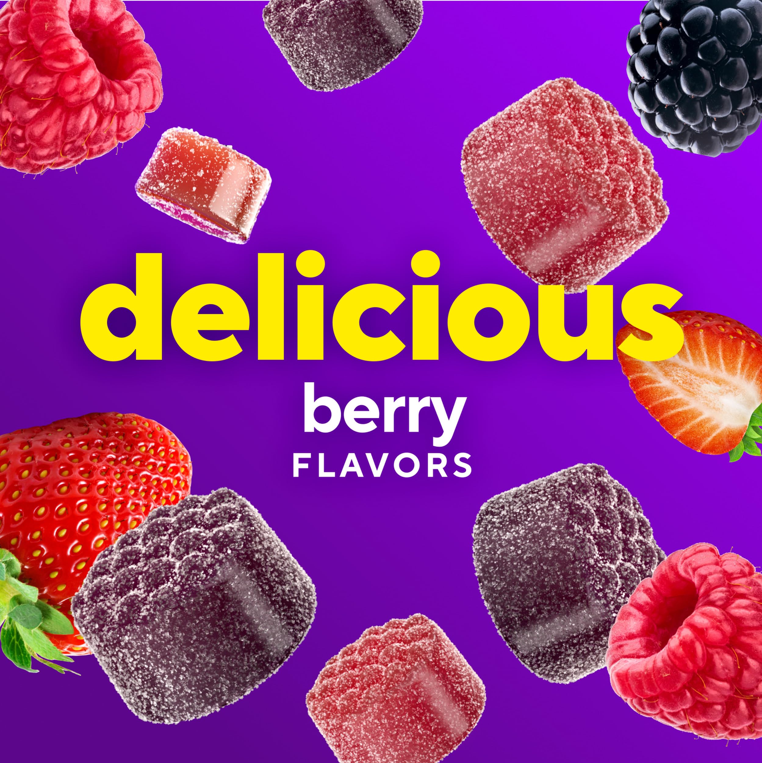 Gluten-free wellness gummies for men showing supplement facts and dosage instructions