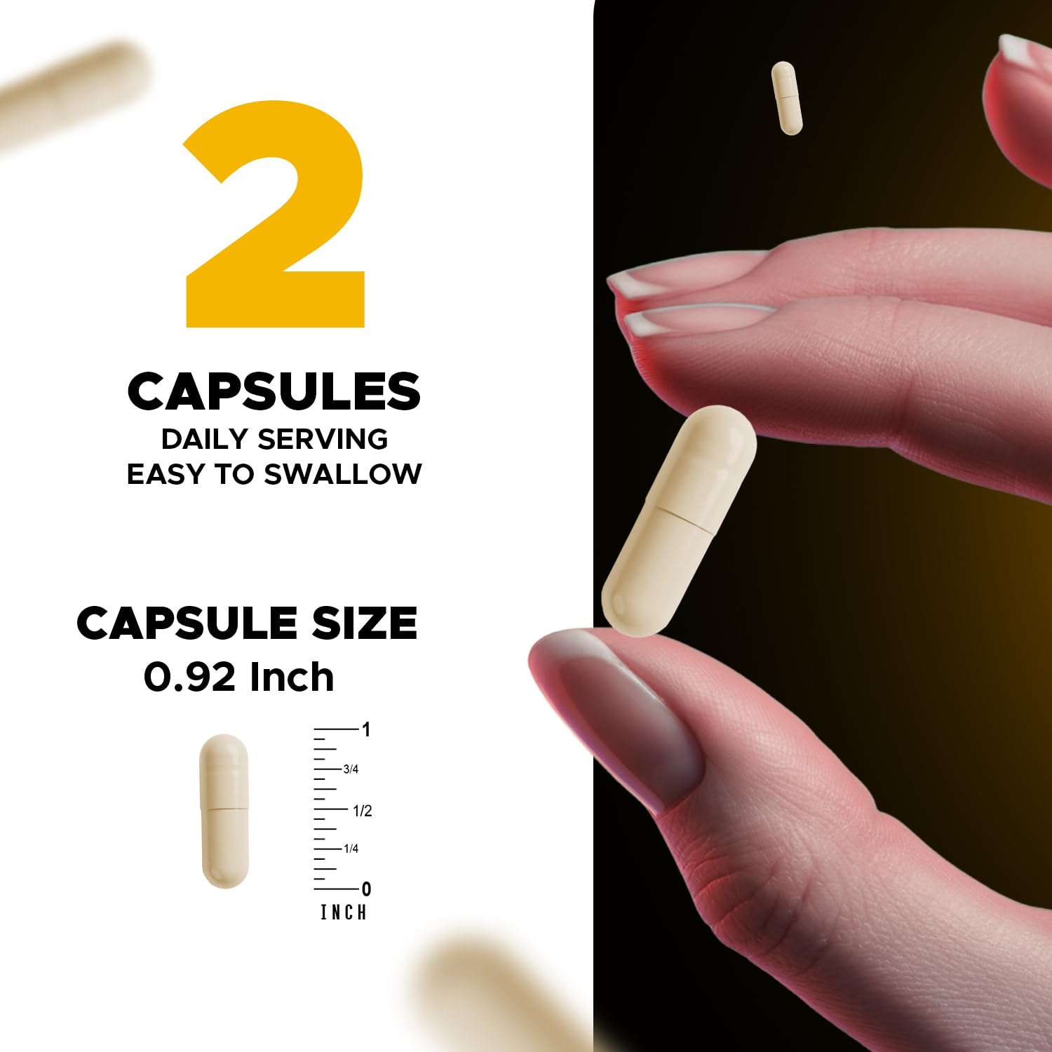 Side view of Vitabod Bromelain 1000mg vegetable capsules bottle