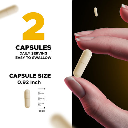 Side view of Vitabod Bromelain 1000mg vegetable capsules bottle