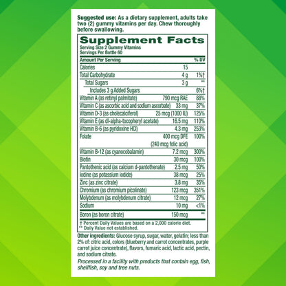Premium imported health supplement bottle showcasing clean ingredients and no synthetic dyes