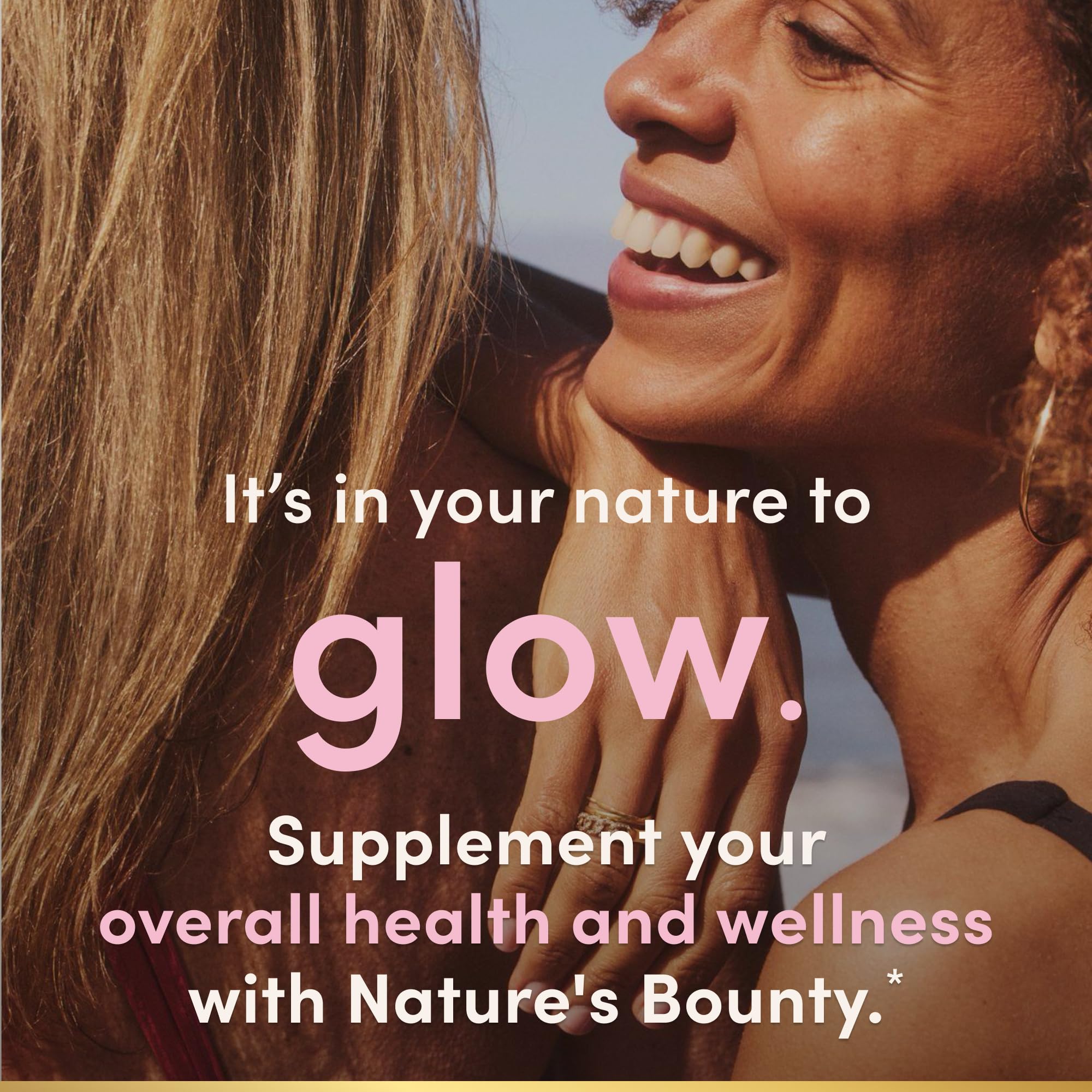 Side view of authentic imported Nature's Bounty raspberry flavored supplement for energy and immunity