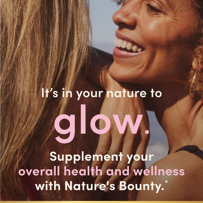 Side view of authentic imported Nature's Bounty raspberry flavored supplement for energy and immunity