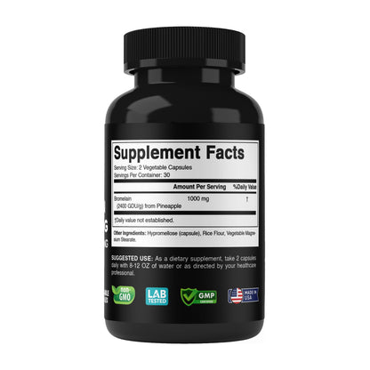 Vitabod Bromelain digestive enzyme capsules product packaging