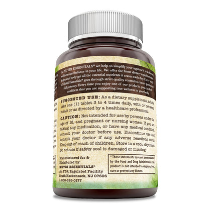 Nutri Essentials Bromelain dietary supplement bottle close up label