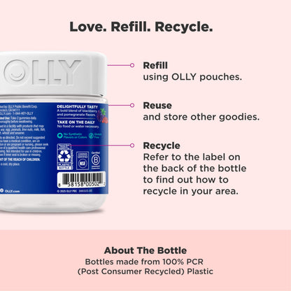 Authentic OLLY Men's chewable vitamins imported from the United States