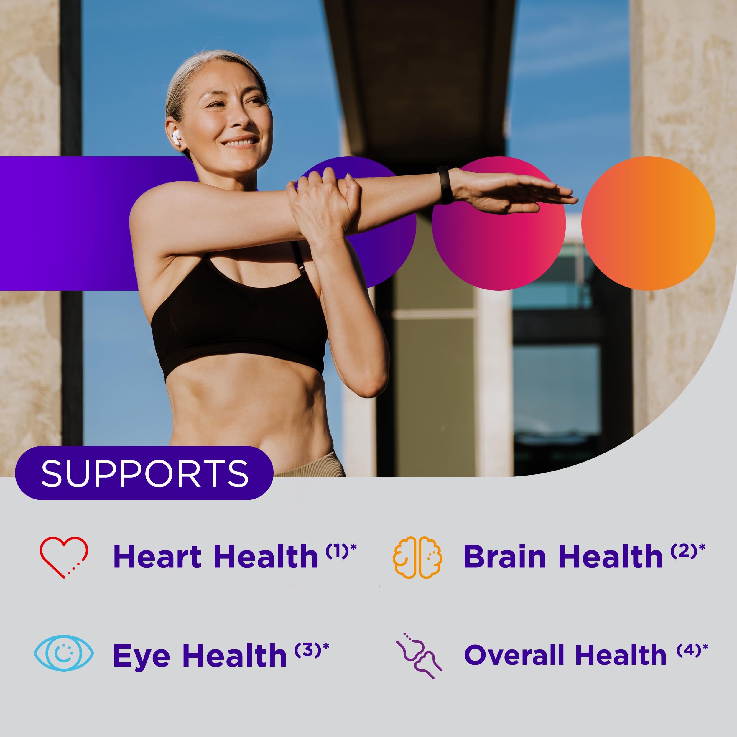 Supplement facts label on the back of Centrum Minis Women 50 Plus