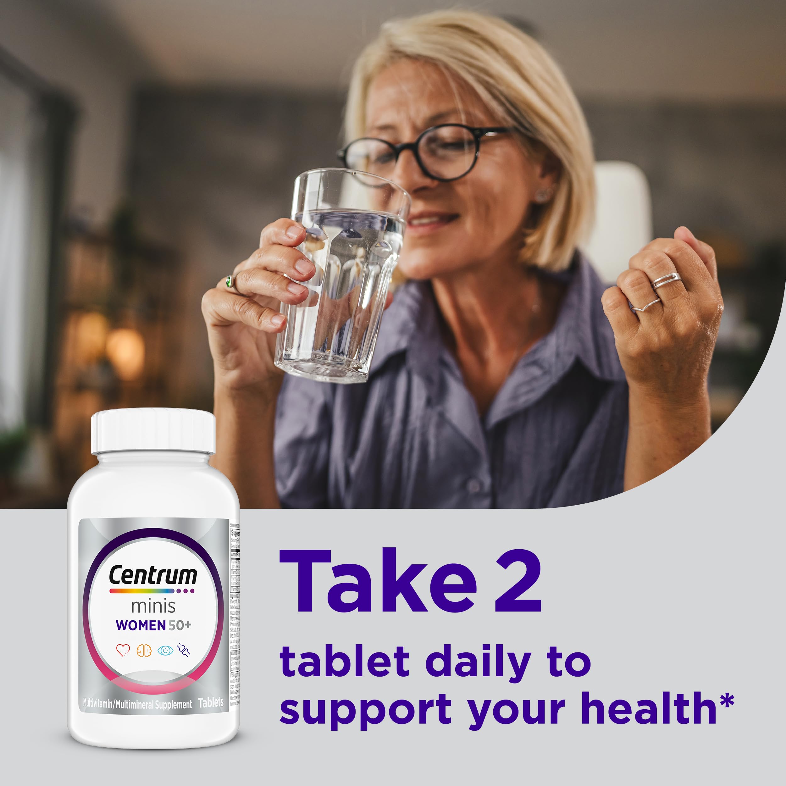 Centrum Minis Silver Women 50 Plus 280 tablets multi month supply container