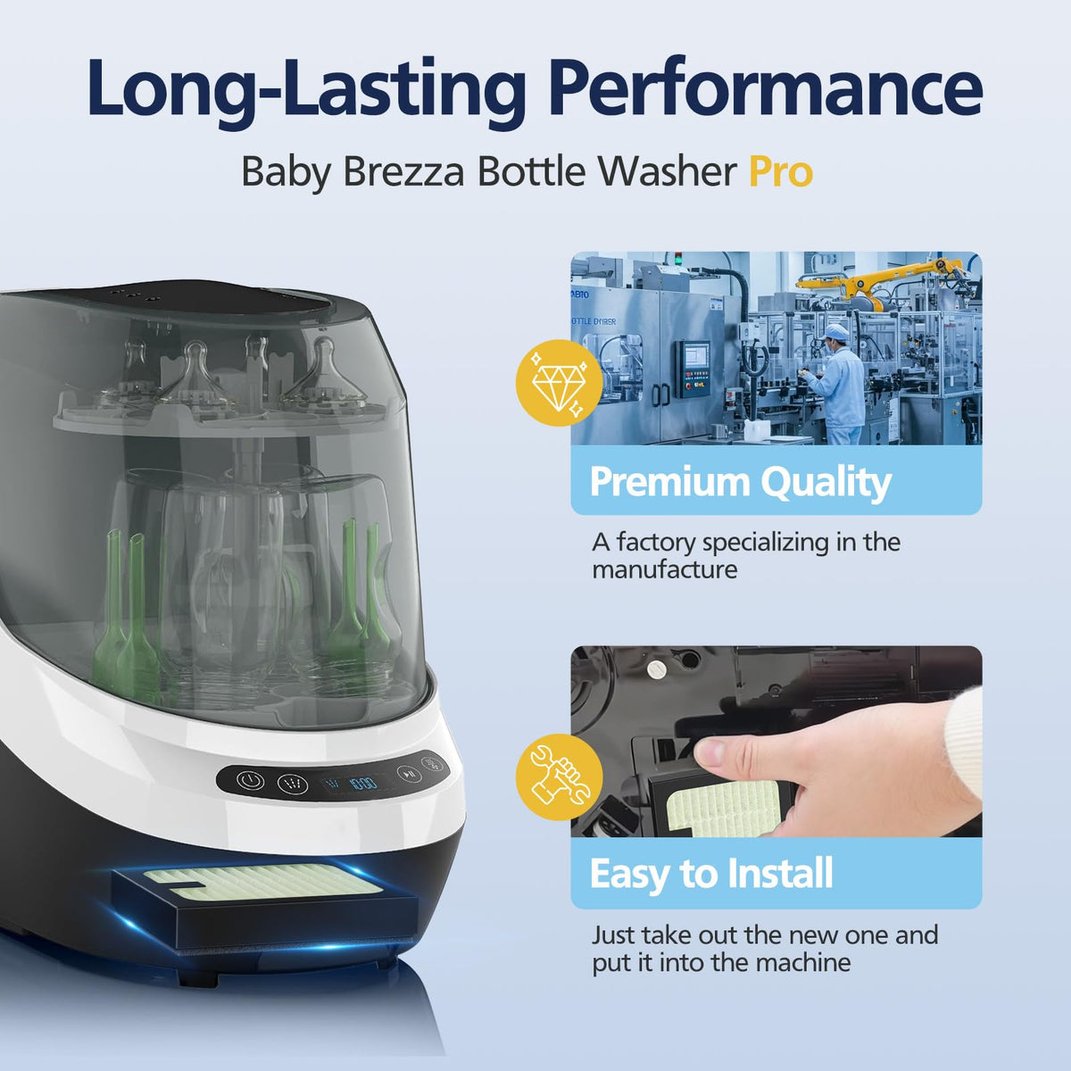 Authentic Cabiclean imported replacement filters packaged for household infant care maintenance