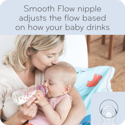 Close up of Nuk Smooth Flow anti-colic nipple