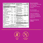 Back label details of Nature's Way Alive! women's daily multivitamin supplement
