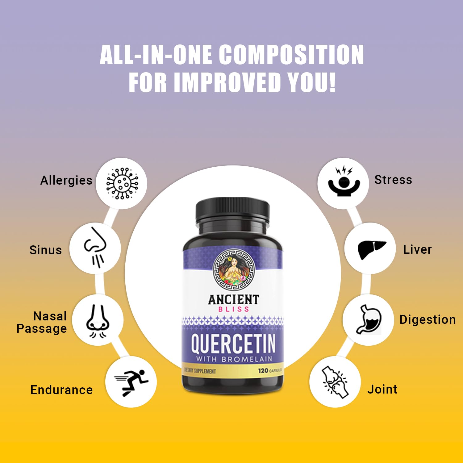 Ancient Bliss immune support capsules bottle side profile