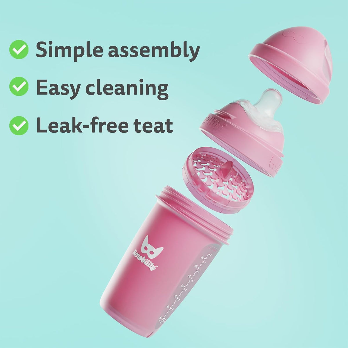 Herobility Batman baby bottle set in original retail packaging