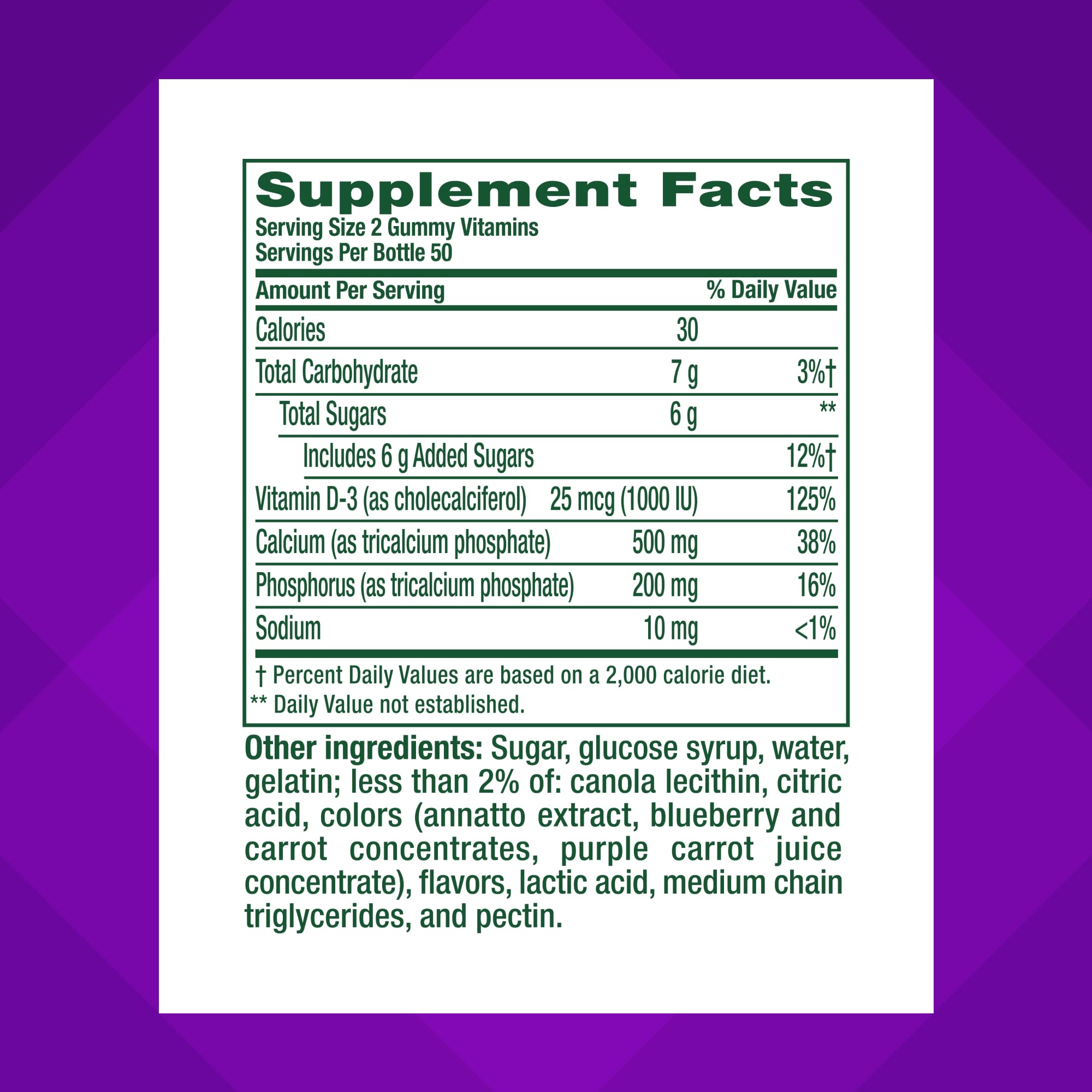 Gluten free chewable calcium with vitamin D3 daily health supplement