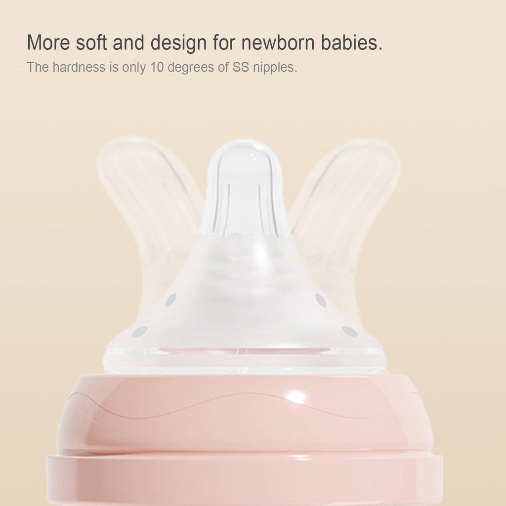Gulicola newborn boy breastfeeding bottles set package contents including extra protective travel caps