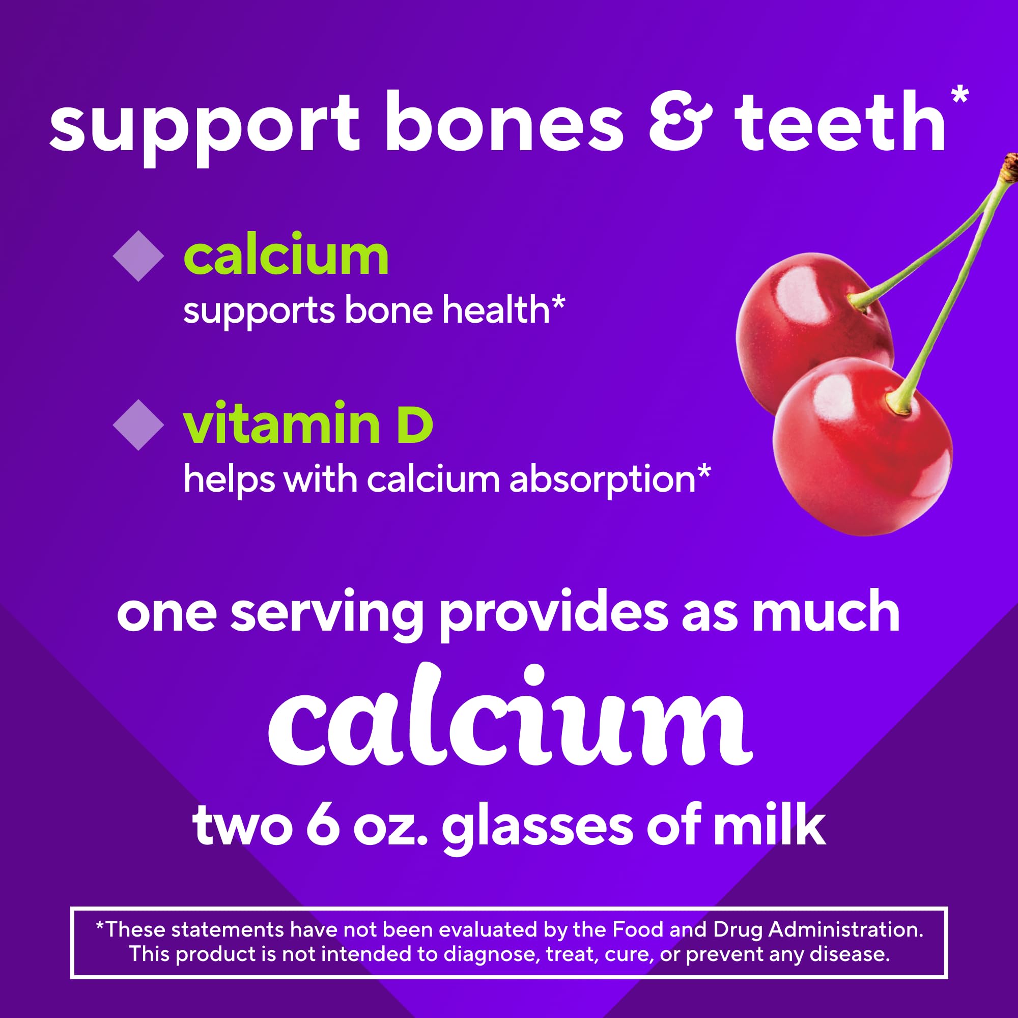 Premium authentic vitafusion calcium packaging showing fifty day supply