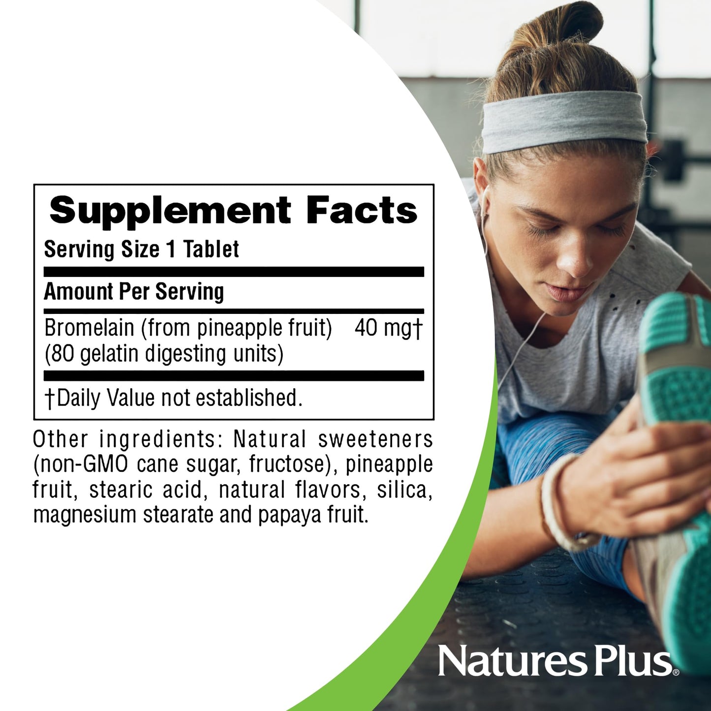 Gluten free and vegan friendly chewable bromelain tablets for joint comfort