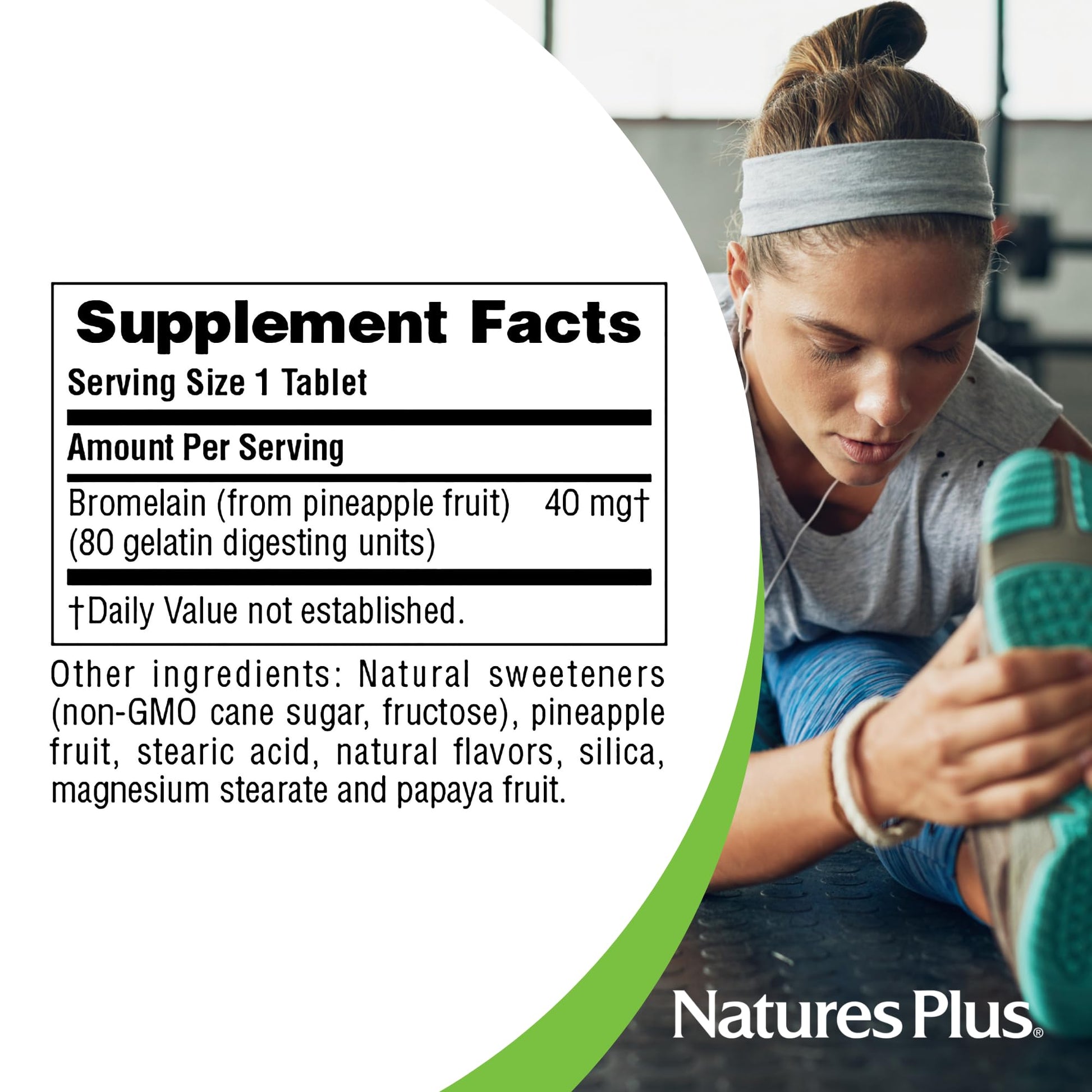 Gluten free and vegan friendly chewable bromelain tablets for joint comfort
