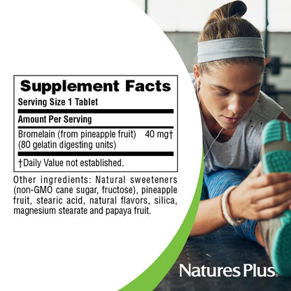 Gluten free and vegan friendly chewable bromelain tablets for joint comfort