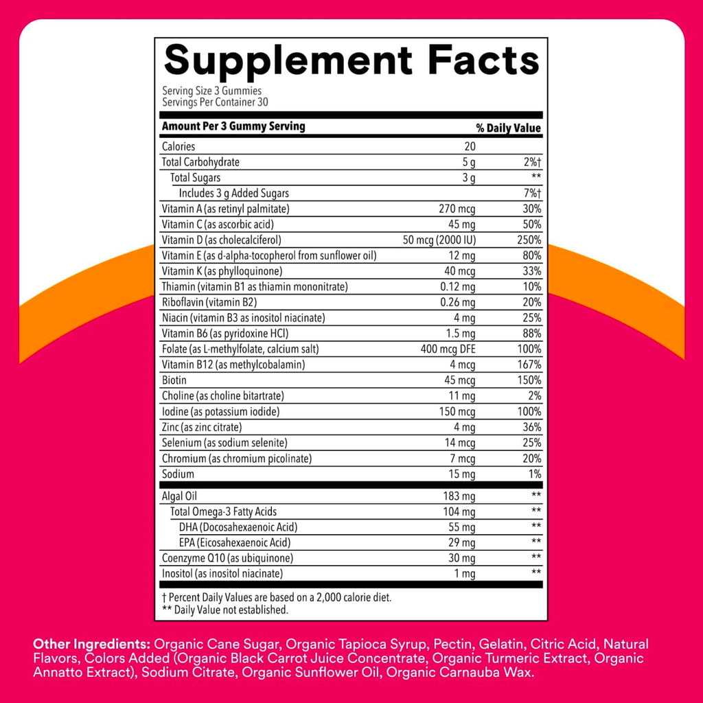 SmartyPants premium omega 3 formula bottle packaging