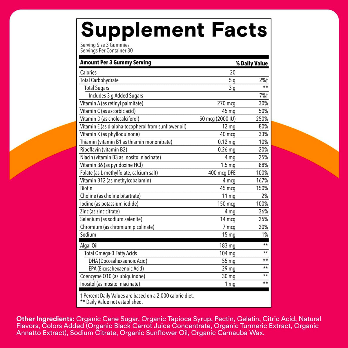 SmartyPants premium omega 3 formula bottle packaging