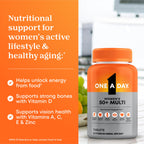 One A Day Women's 50 Plus 200 tablets bottle back view