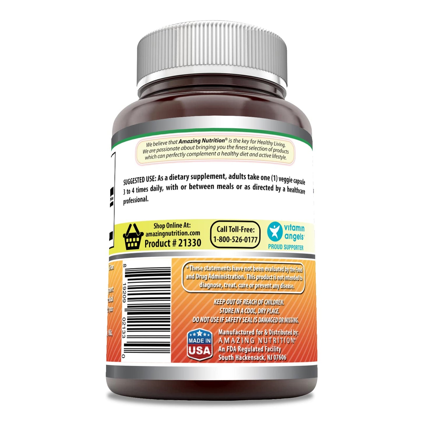 Amazing Nutrition Bromelain supplement facts panel