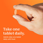 Bayer health supplement bottle with nutritional information panel