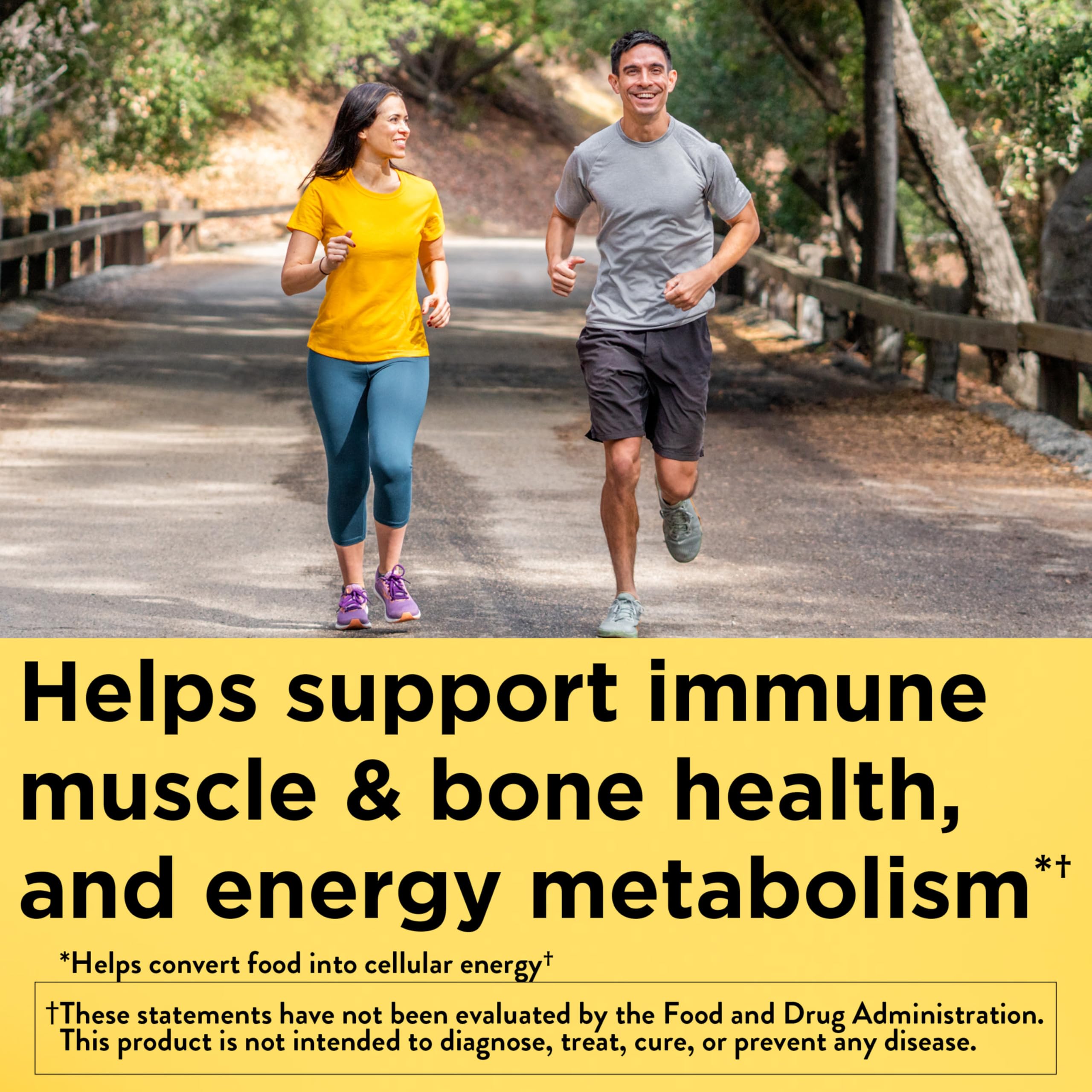 Nature Made complete adult multivitamin showing supplement facts and 23 key nutrients list