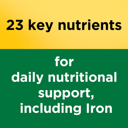 Nature Made imported multivitamin with iron USP verified seal close up for purity assurance