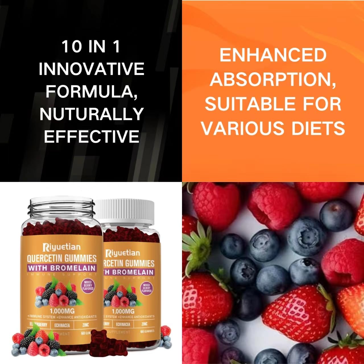 Riyuetian Bromelain supplement label details