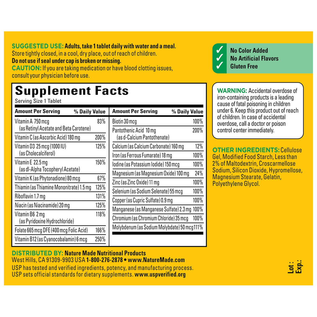 Nature Made 130 count multivitamin container lifestyle view