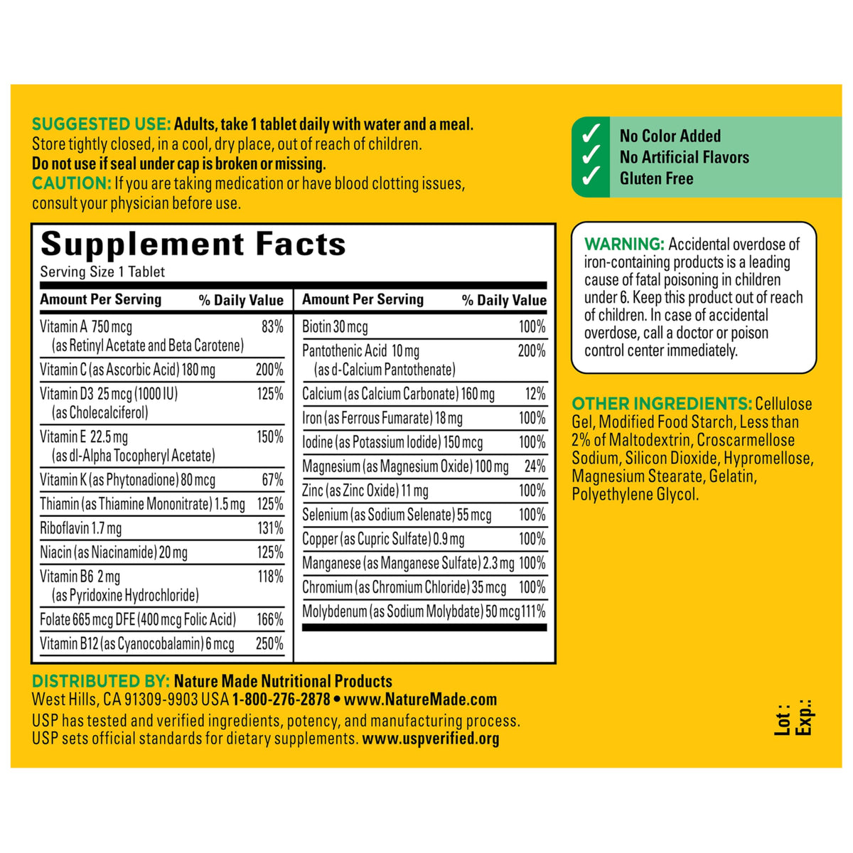 Nature Made 130 count multivitamin container lifestyle view