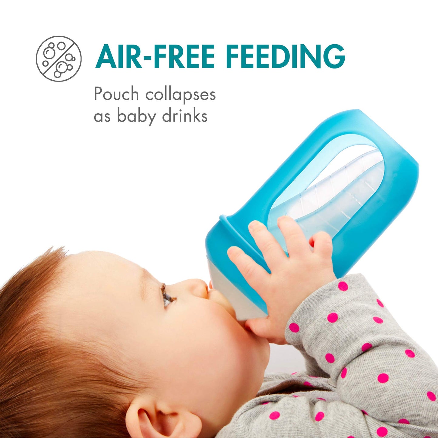 Boon Nursh 8 ounce silicone pouch collapsed design