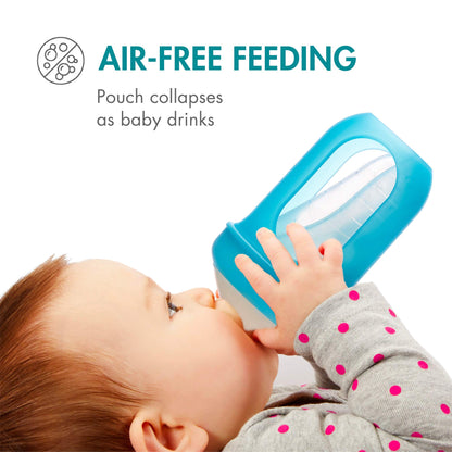 Boon Nursh 8 ounce silicone pouch collapsed design
