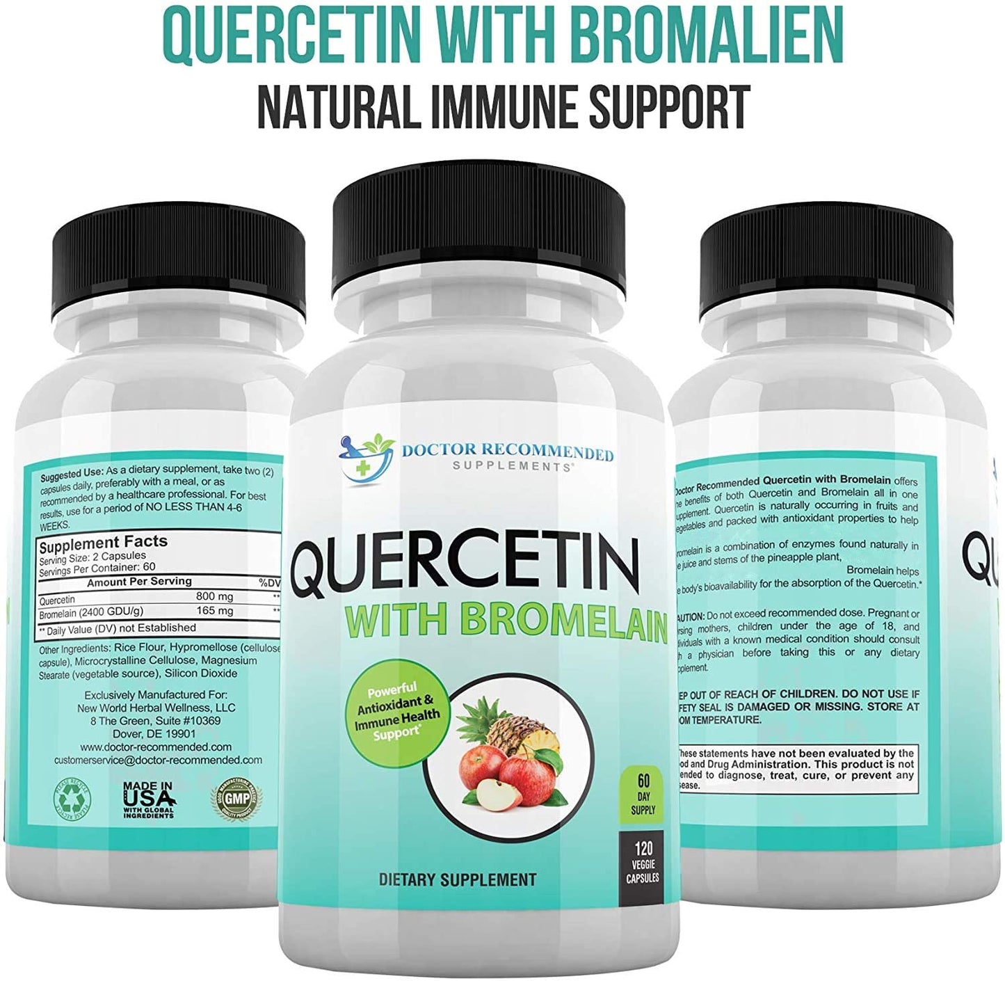 Doctor Recommended Supplements non-GMO Quercetin bottle