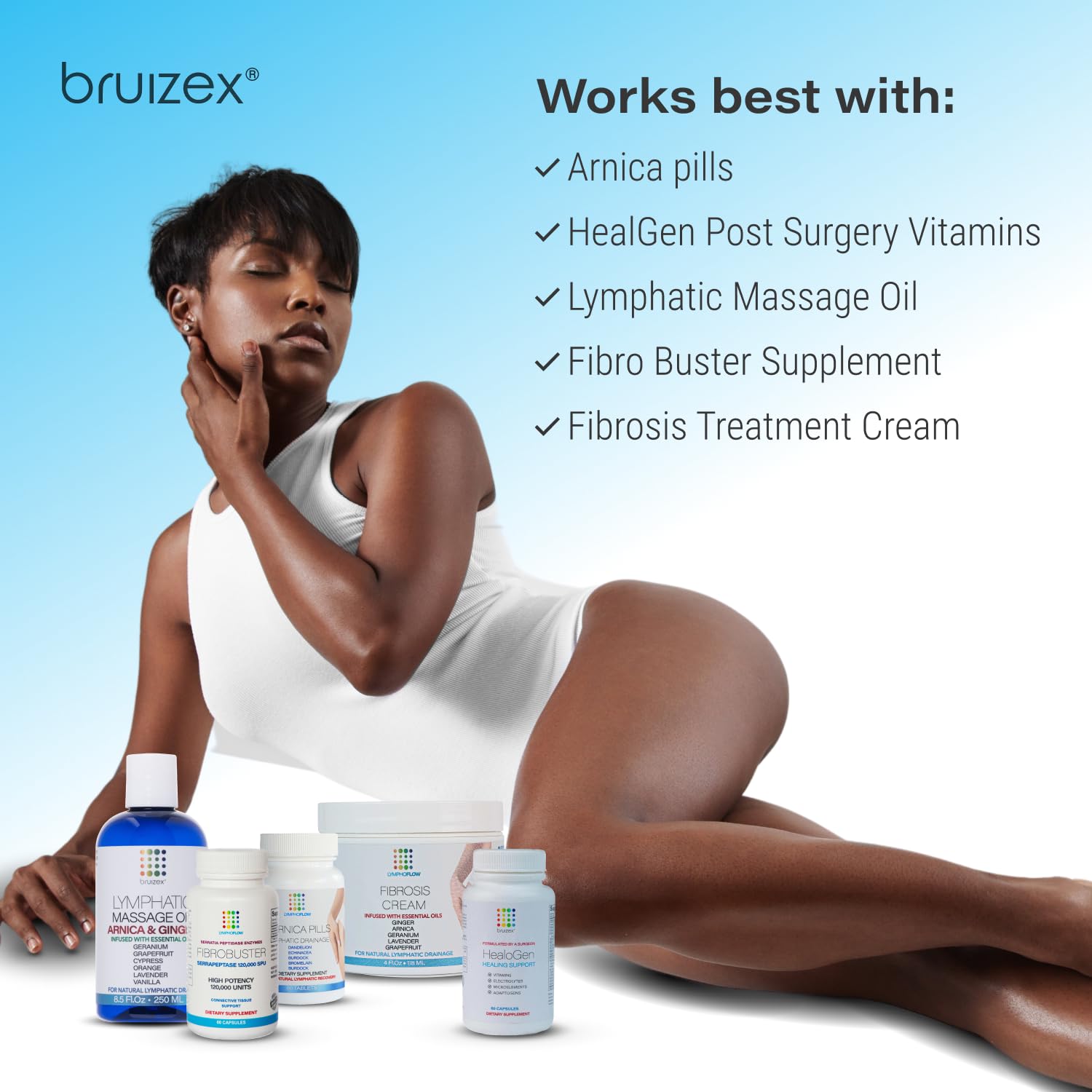 Close up of Bruizex Ultra supplement capsule bottle