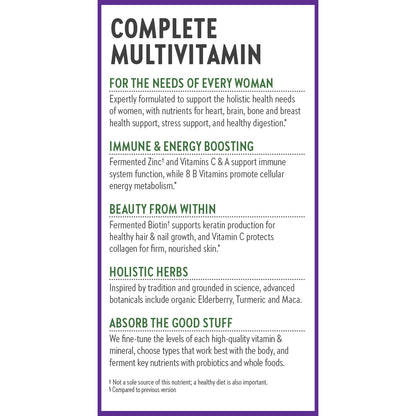 Full range perspective of the New Chapter wellness bottle showing the clean clean label information and gluten free verification
