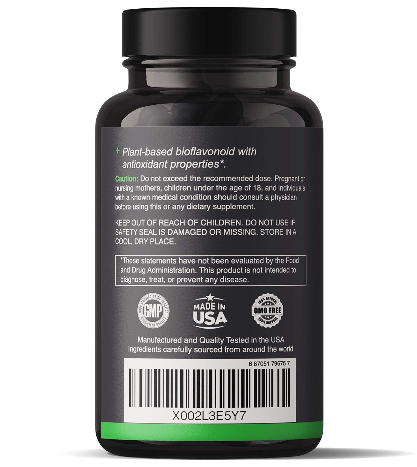 Natgrown Quercetin and Bromelain dietary supplement bottle