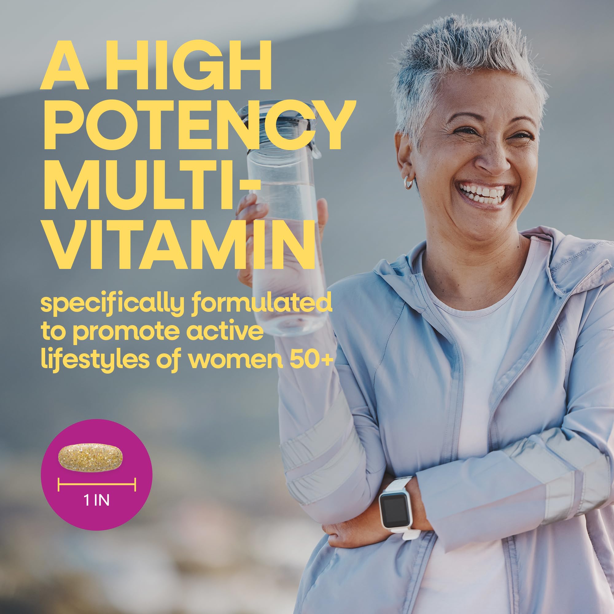 Nature's Way Alive high potency multivitamin for women over fifty supplement facts and ingredient panel view