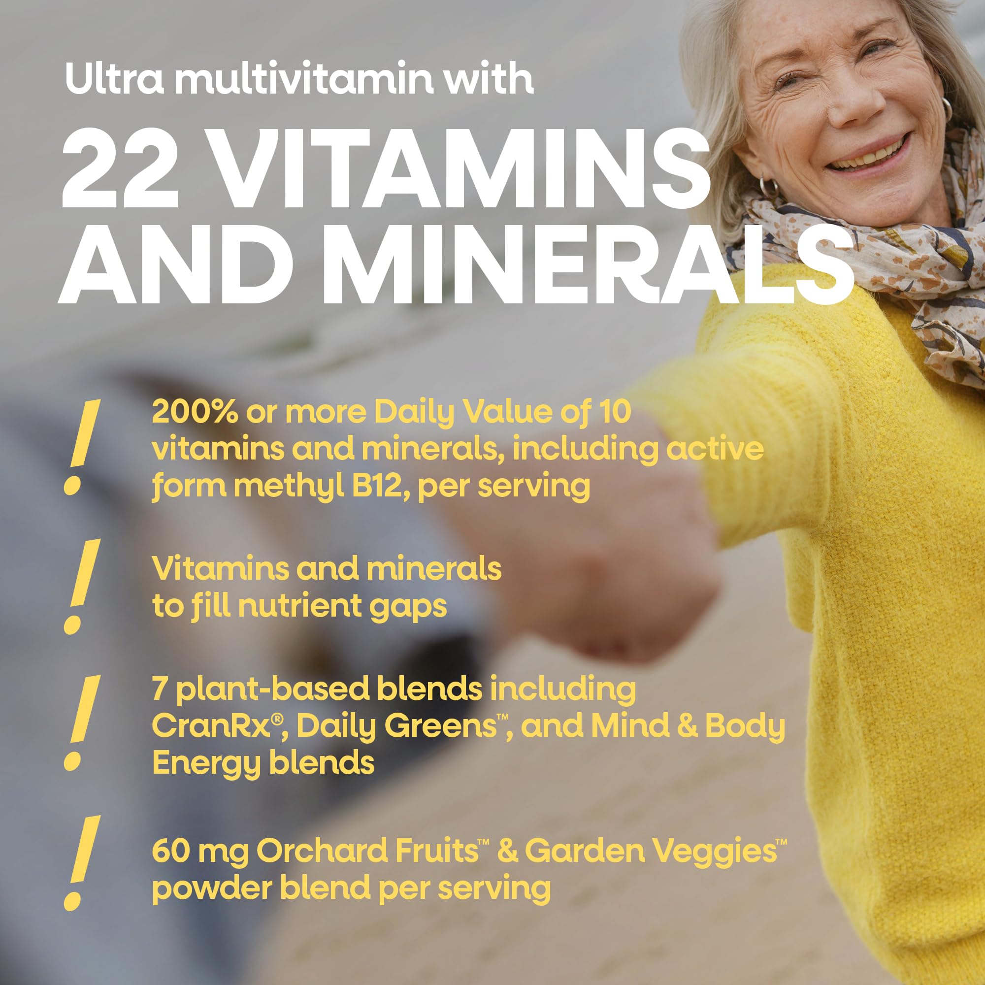 Side view of Nature's Way complete multivitamin for women age 50 plus showing product safety seals