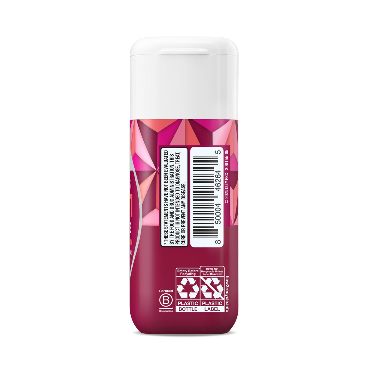 Lifestyle arrangement of Olly ultra women health supplement bottle