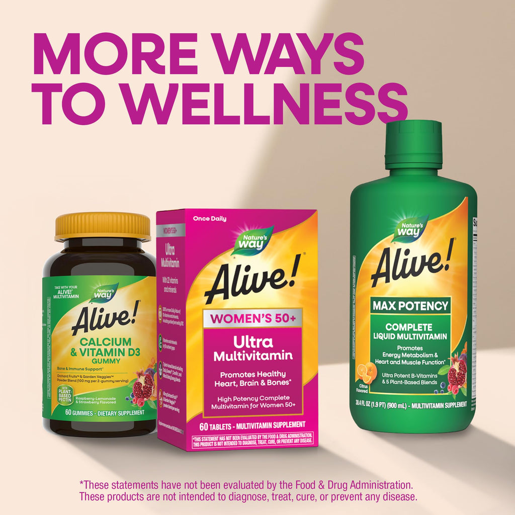 Natures Way Alive Ultra multivitamin complete product packaging overview