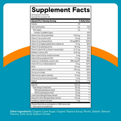 SmartyPants teen guy plus multi and omegas premium chewable supplements.