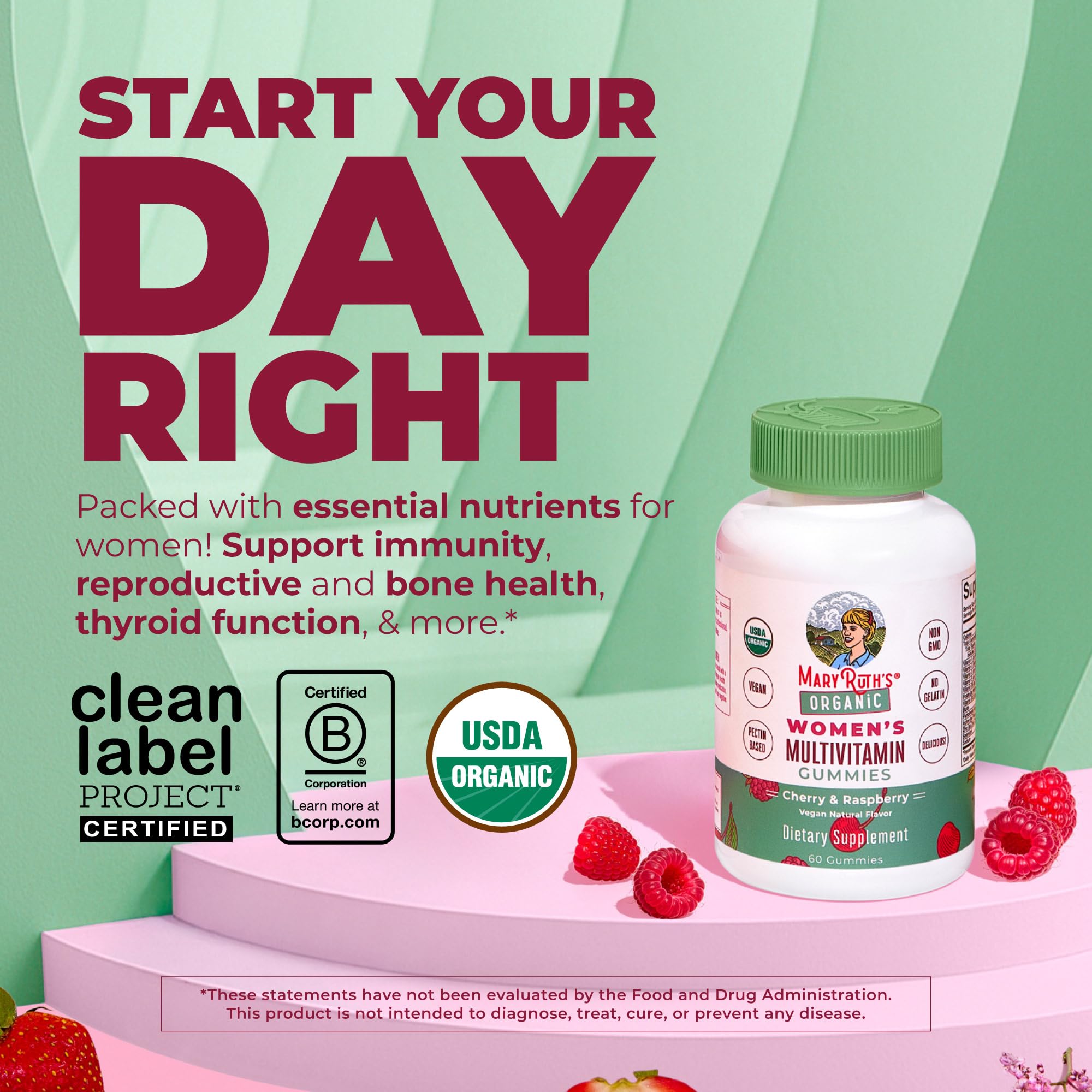 Sugar free vegan multivitamin for women aged fourteen plus bottle label