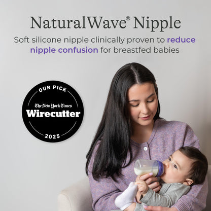 Premium anti colic glass feeding bottles with slow flow size s nipples