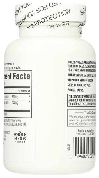 Whole Foods Market Quercetin with Bromelain label details