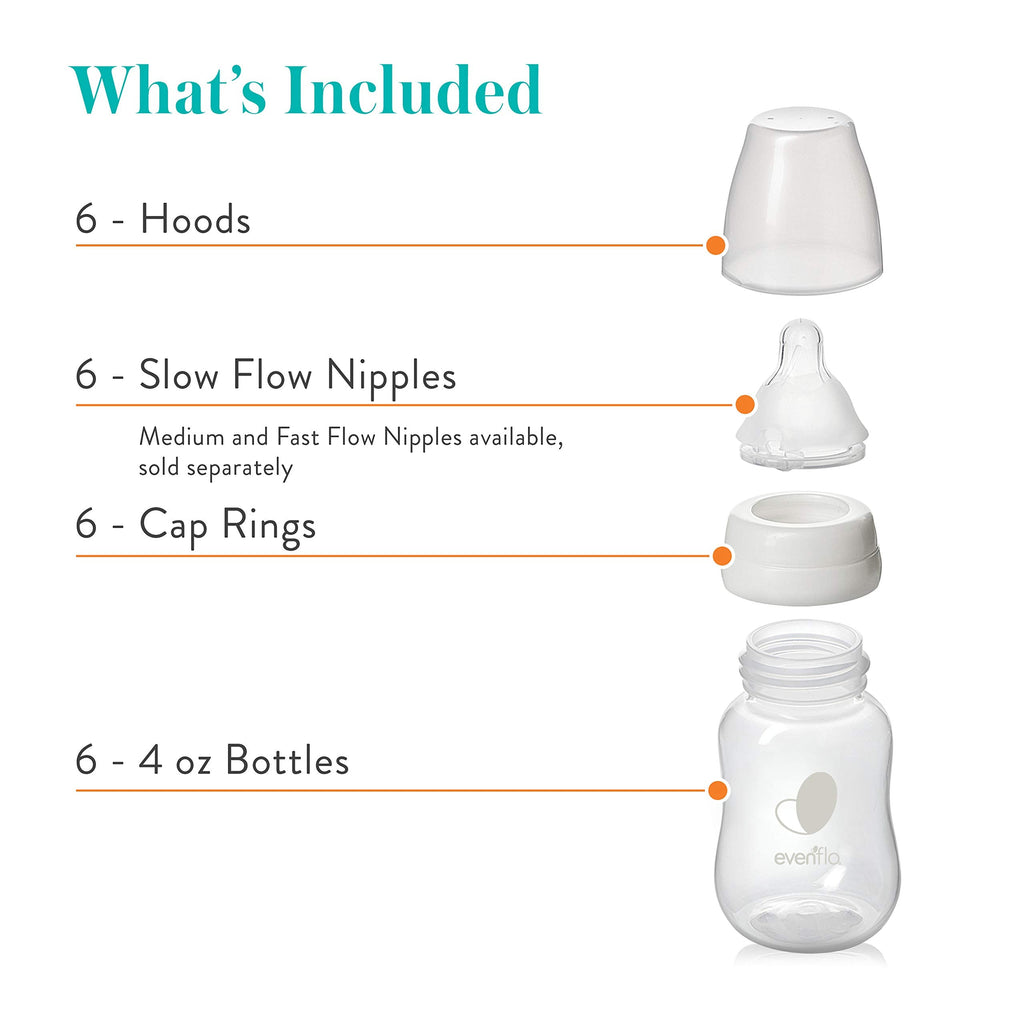 Evenflo baby bottle venting system components
