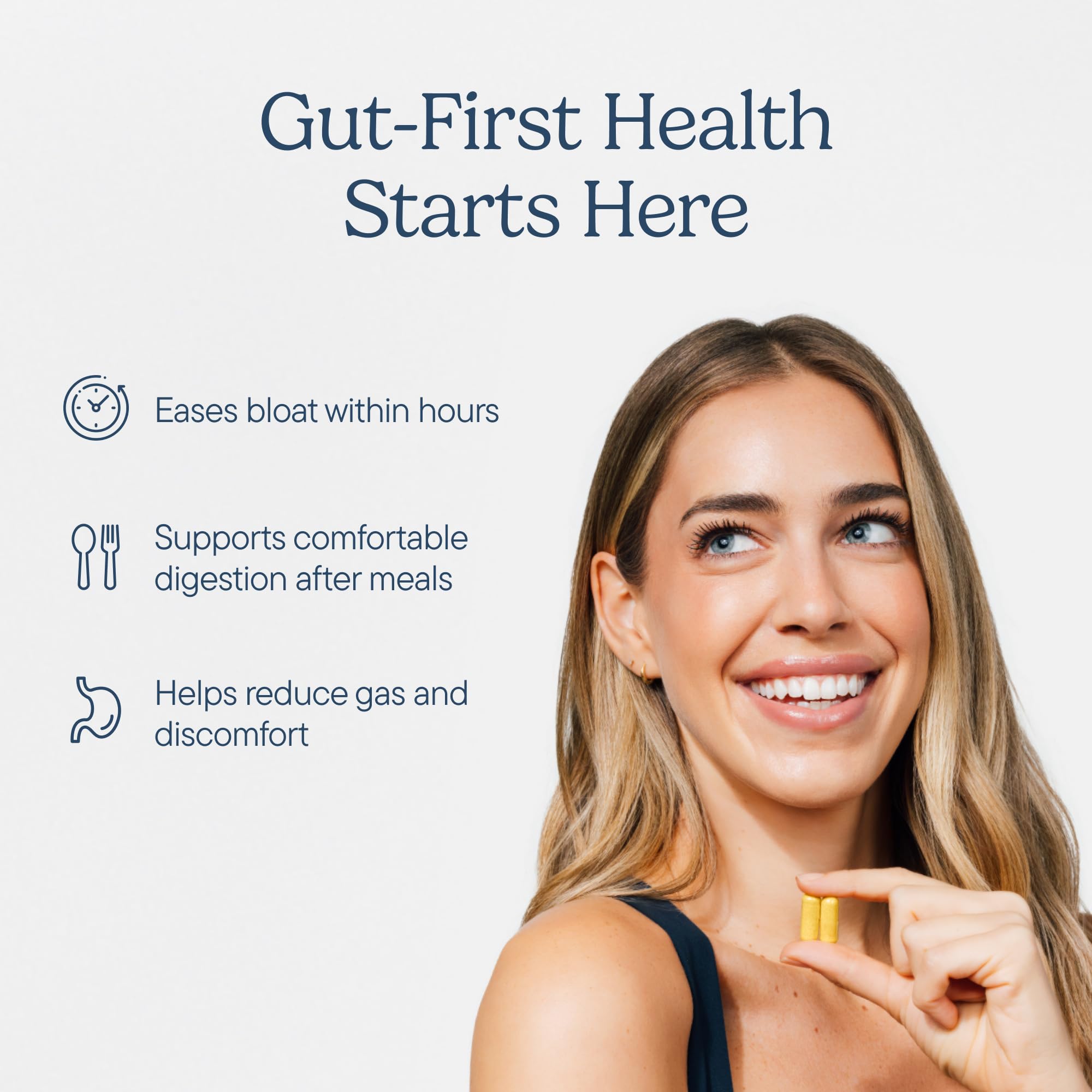 Zenwise No Bloat supplement packaging showcasing 9 digestive enzymes and probiotics