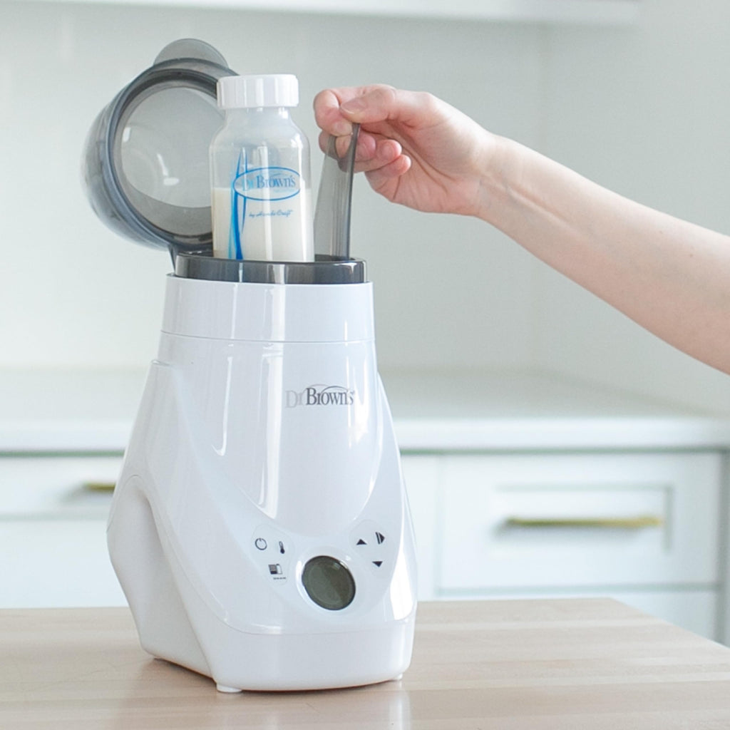 Storage travel caps displayed for dishwasher compatibility demonstration