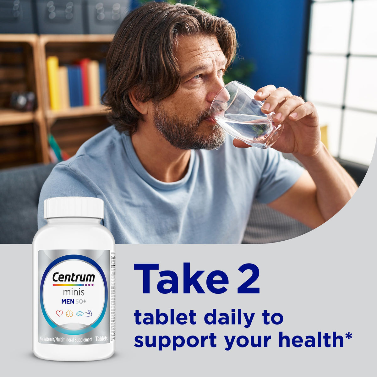 Centrum Minis Silver multivitamin lifestyle packaging image